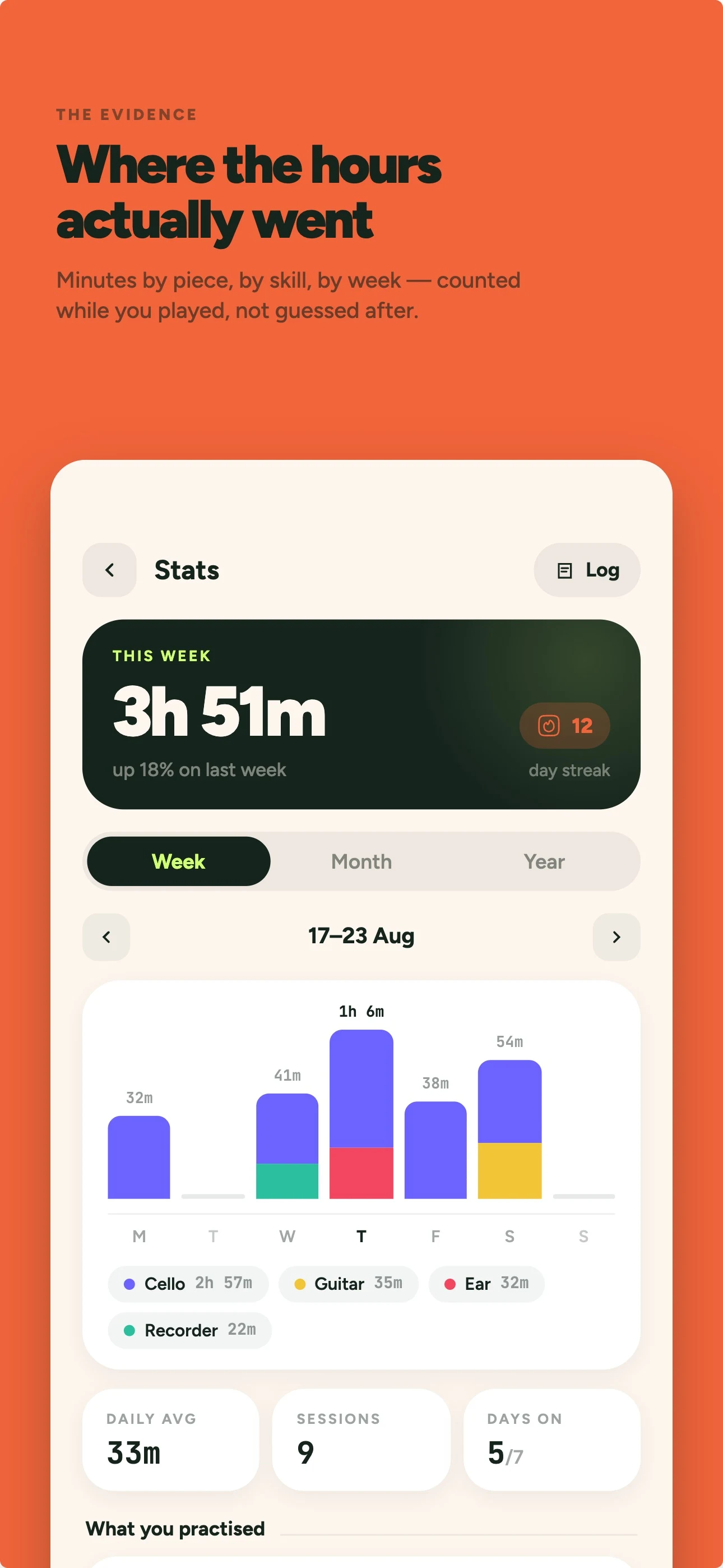 Legato: Music Practice Journal screenshot