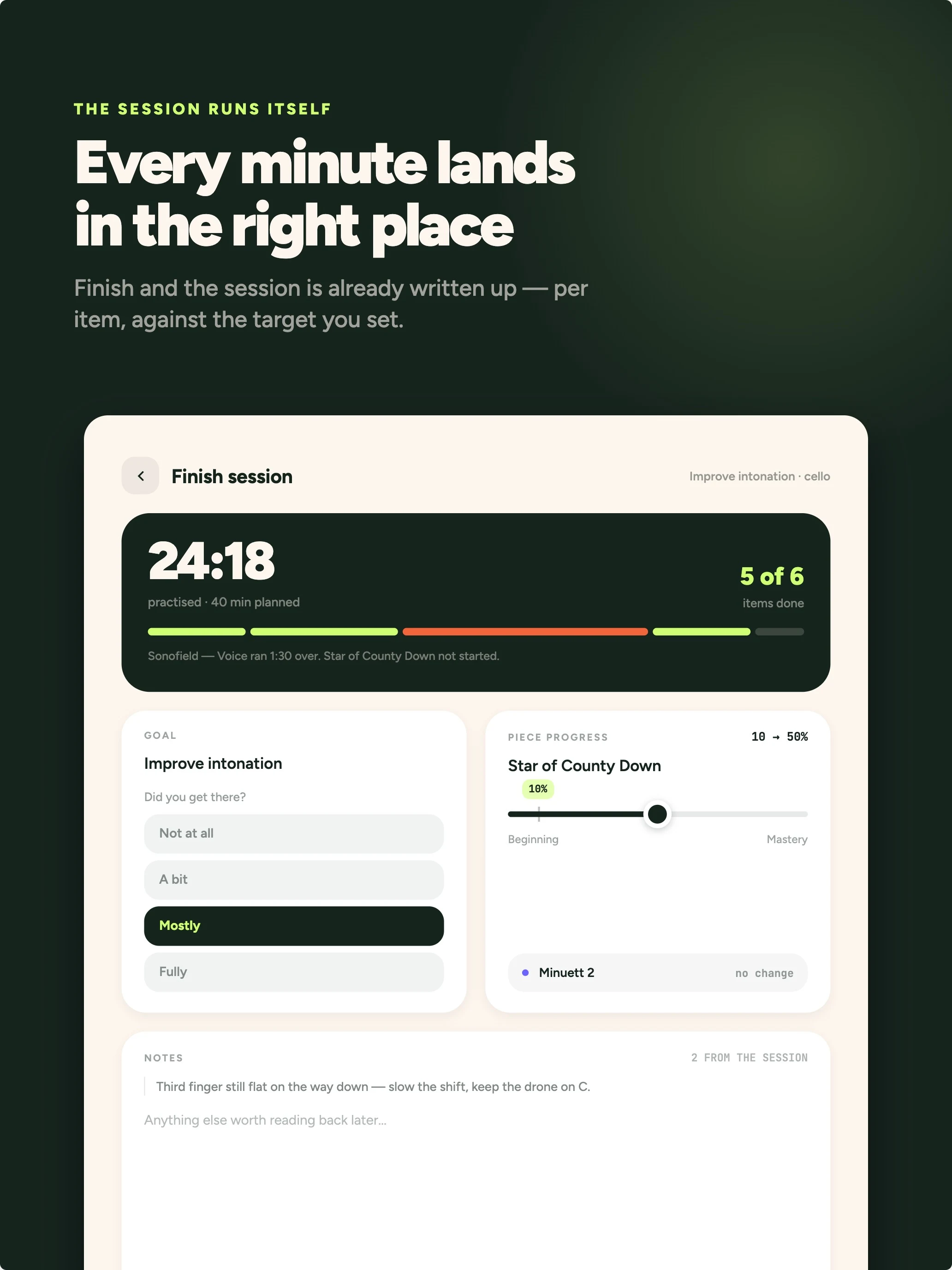 Legato: Music Practice Journal screenshot